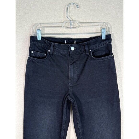 TOTEME Tapered Leg Jeans Women's in Washed Black - Picture 6 of 12